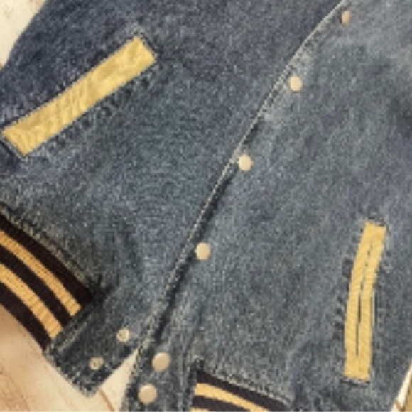 Pacsun Varsity Jacket. Denim and canvas varsity style jacket.  Size Smal… - Picture 2 of 6